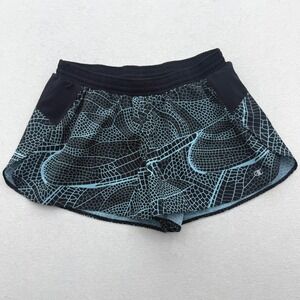 Champion Performance Running Shorts Womens XL Black Blue Dragonfly Athletic